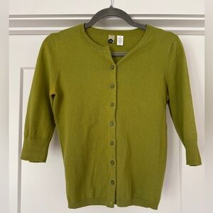 bp Olive Green Button-Front Women's Cardigan - fits like medium